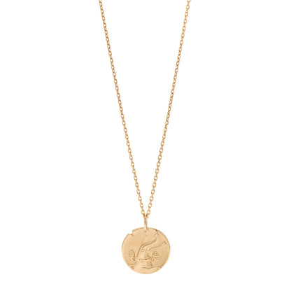 Van Cleef & Arpels 18K Yellow Gold Zodiac Aquarius Pendant Necklace 1 of 6