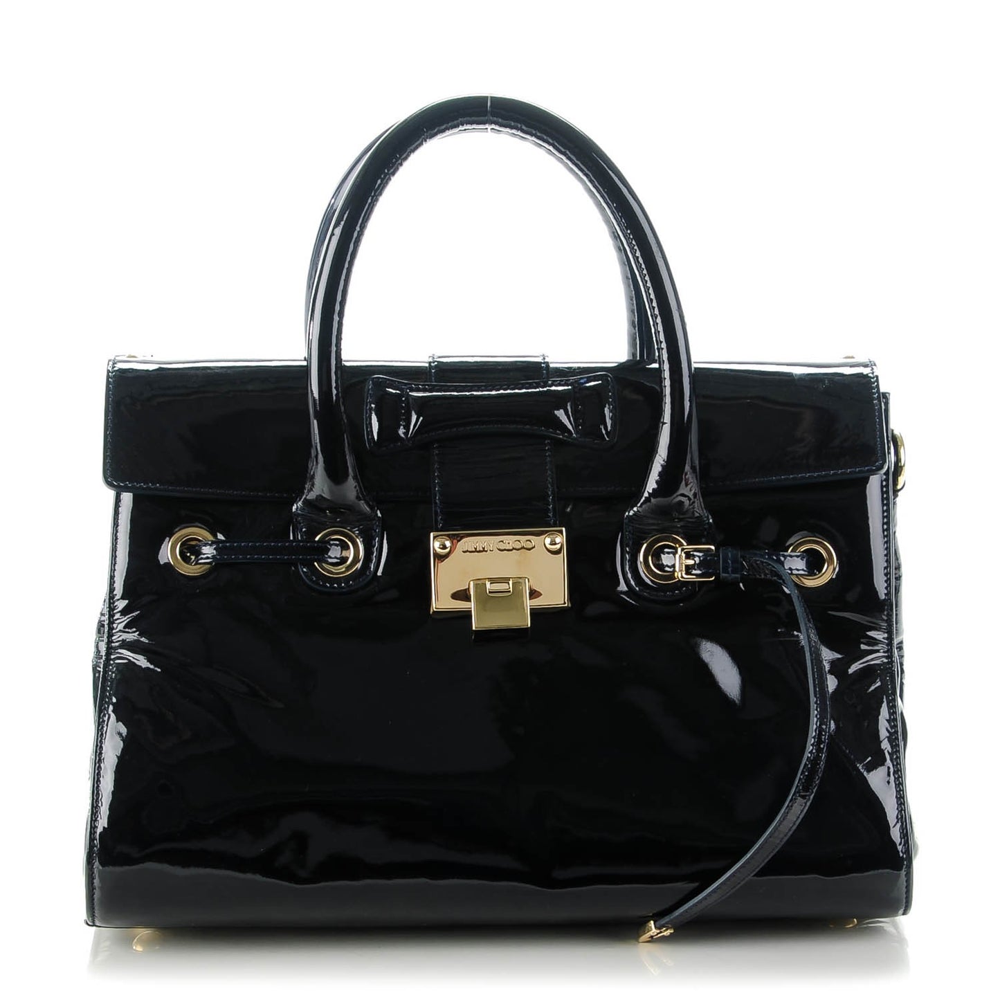 Patent Large Rosalie Satchel Navy