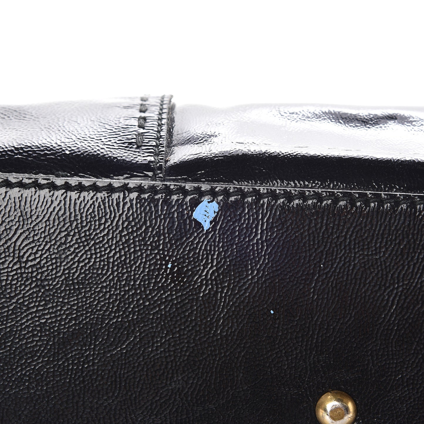 Patent Calfskin Large Muse Black