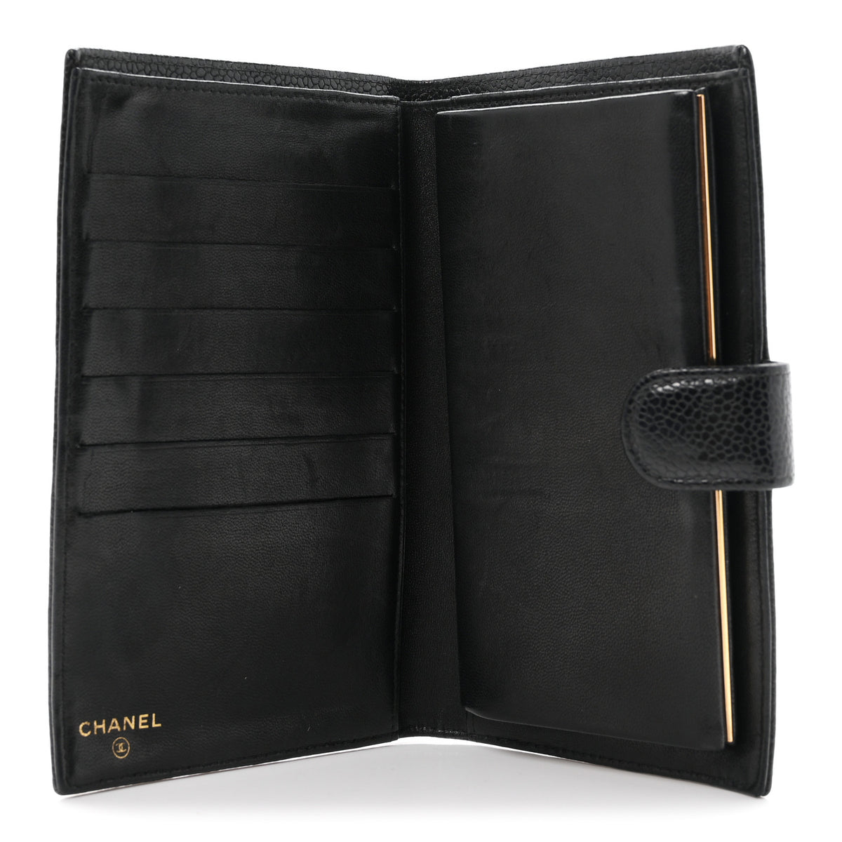 Chanel Caviar Timeless CC French Wallet Black 5 of 8