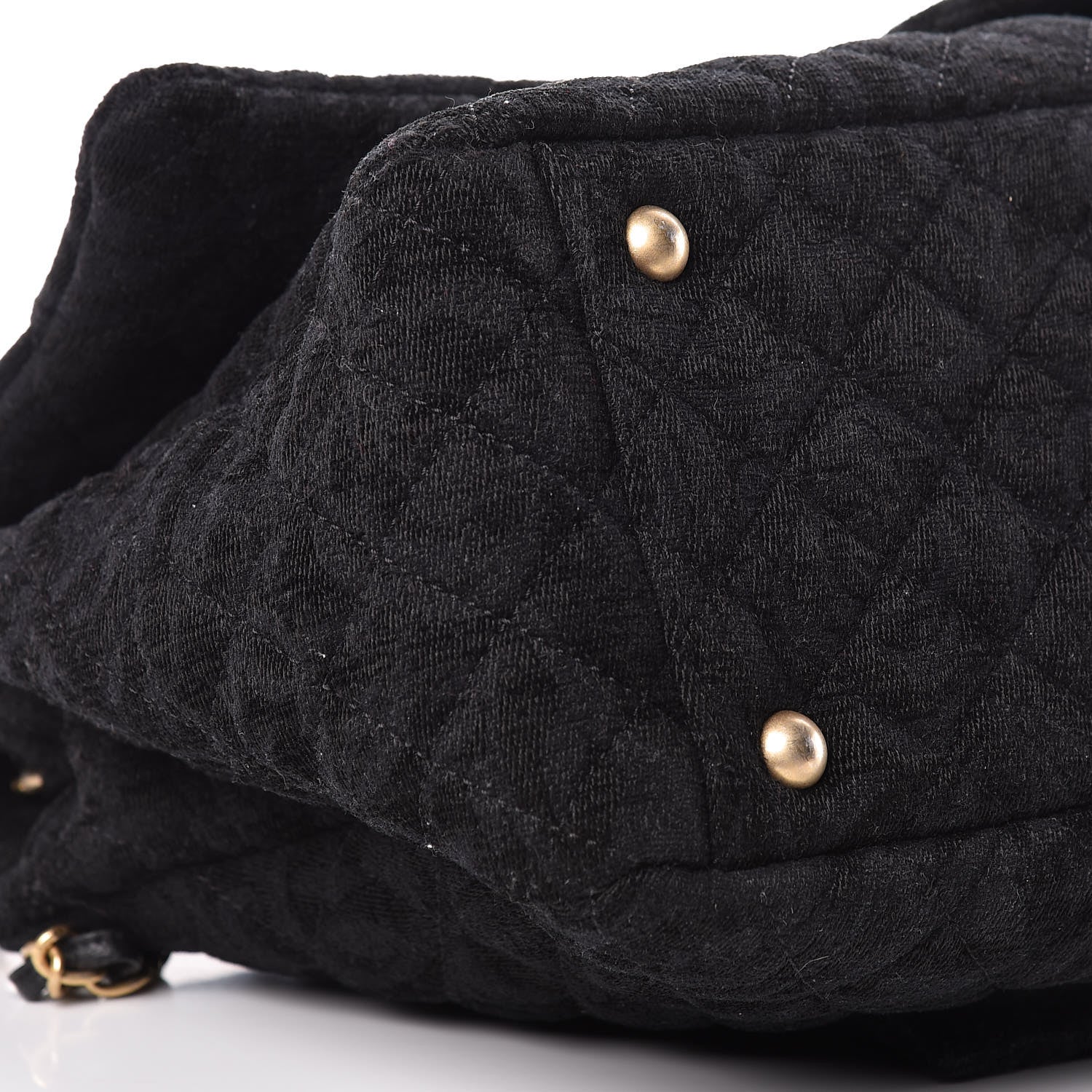 Chanel Velvet Camellia Stamped XXL Travel Flap Bag Black 9 of 12