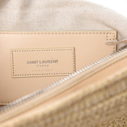 Saint Laurent Raffia Monogram Large College Satchel Naturale 8 of 14