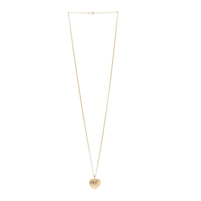 Tiffany 18K Yellow Gold Vannerie Heart Pendant Necklace 3 of 6