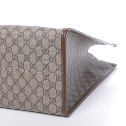 Gucci GG Supreme Monogram Fake/Not Large Retro Interlocking G Tote Bag Beige Brown Sugar 11 of 11