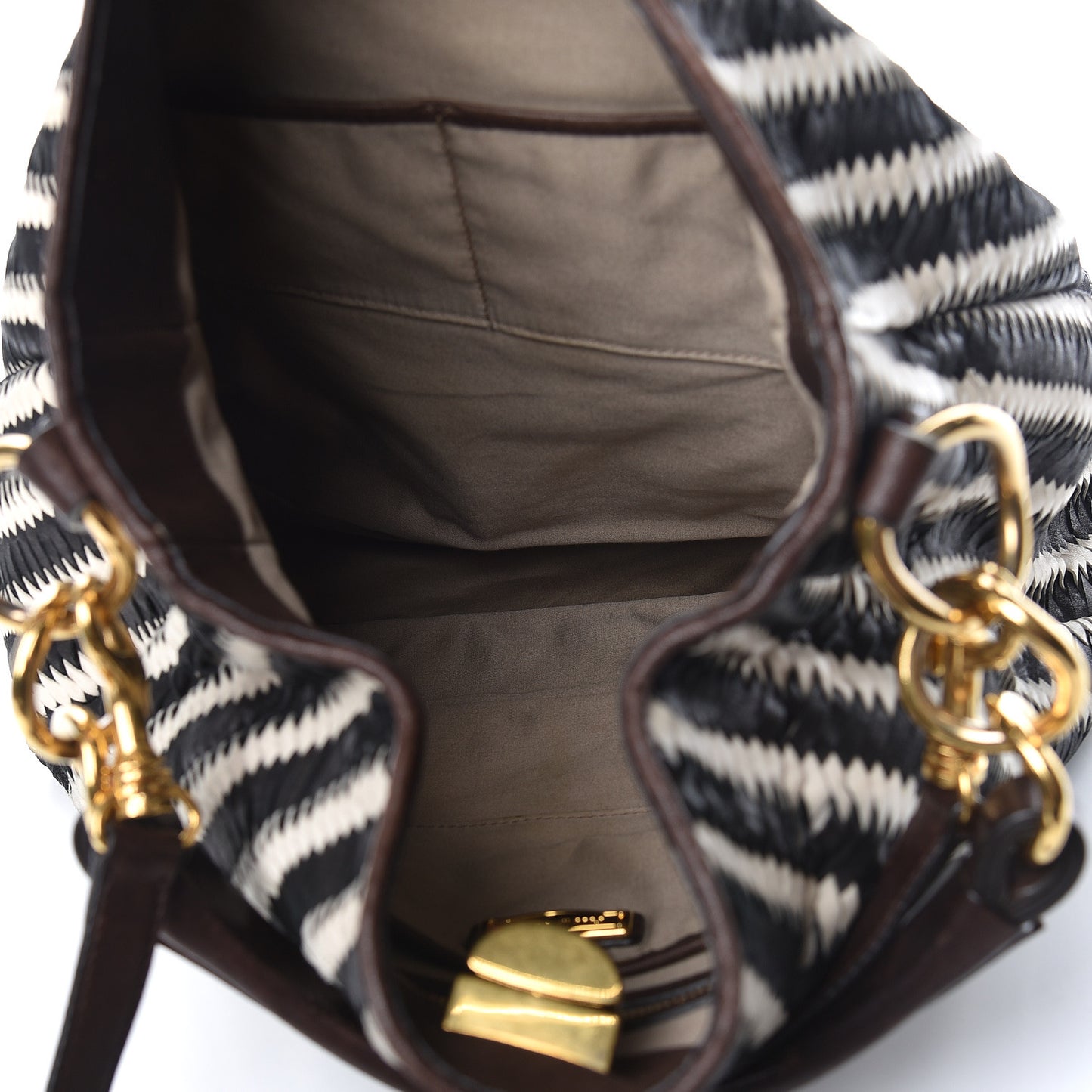 Nappa Intreccio Sacca Tote Cera Black