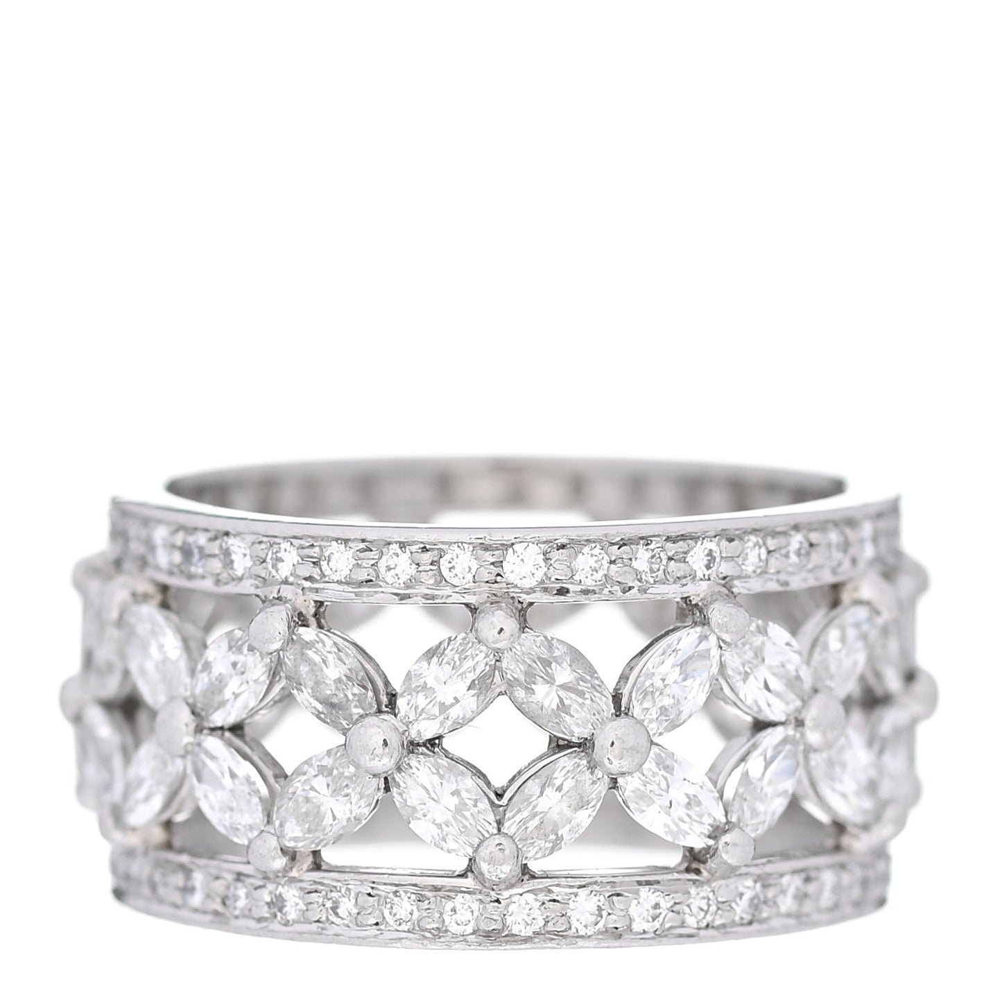 Platinum Diamond Victoria Band Ring 50 5.25
