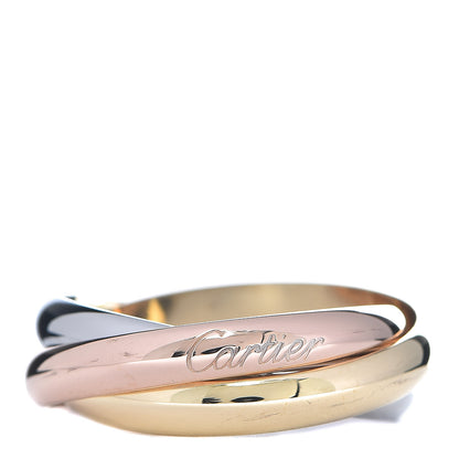 Cartier 18K Pink Yellow White Gold Small Trinity Ring 59 8.75 1 of 5