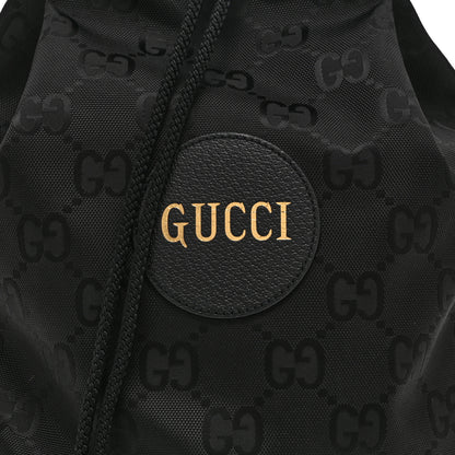 Gucci Econyl Nylon Monogram Off The Grid Drawstring Bucket Backpack Black 8 of 10