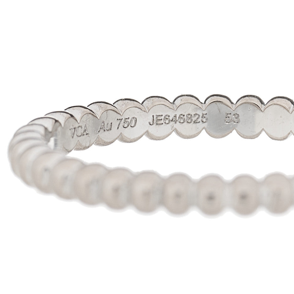 18K White Gold Small Perlee Ring 53 6.25