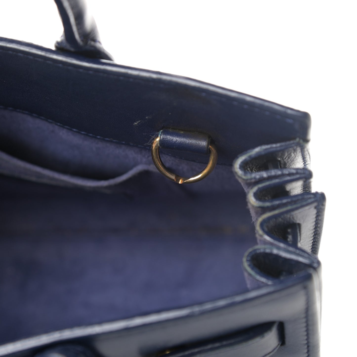 Calfskin Nano Sac De Jour Dark Blue