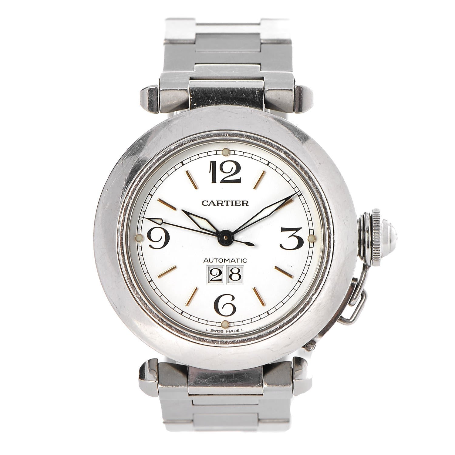 Cartier Stainless Steel 35mm Pasha C Big Date Automatic Watch 1 of 8