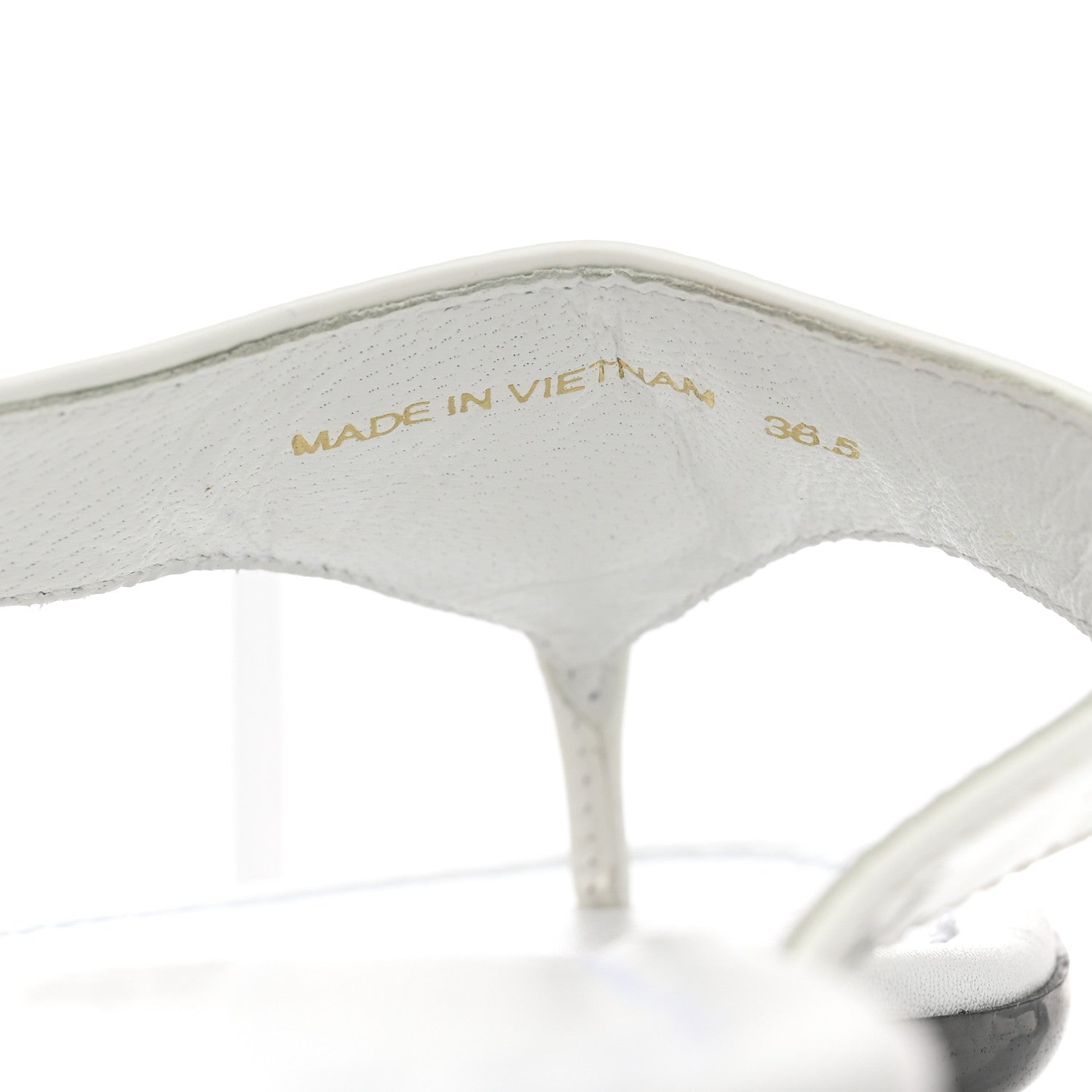 Prada Patent Calfskin Logo Thong Sandals 36.5 White 6 of 8