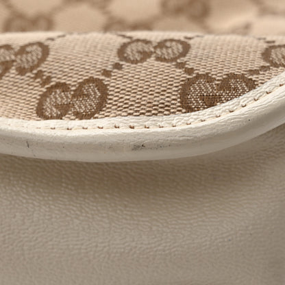 Gucci Monogram Calfskin Medium Horsebit 1955 Tote Bag Beige Mystic White 12 of 16