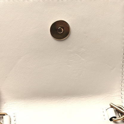 Gucci Calfskin Matelasse Mini GG Marmont Crossbody Bag White 12 of 14