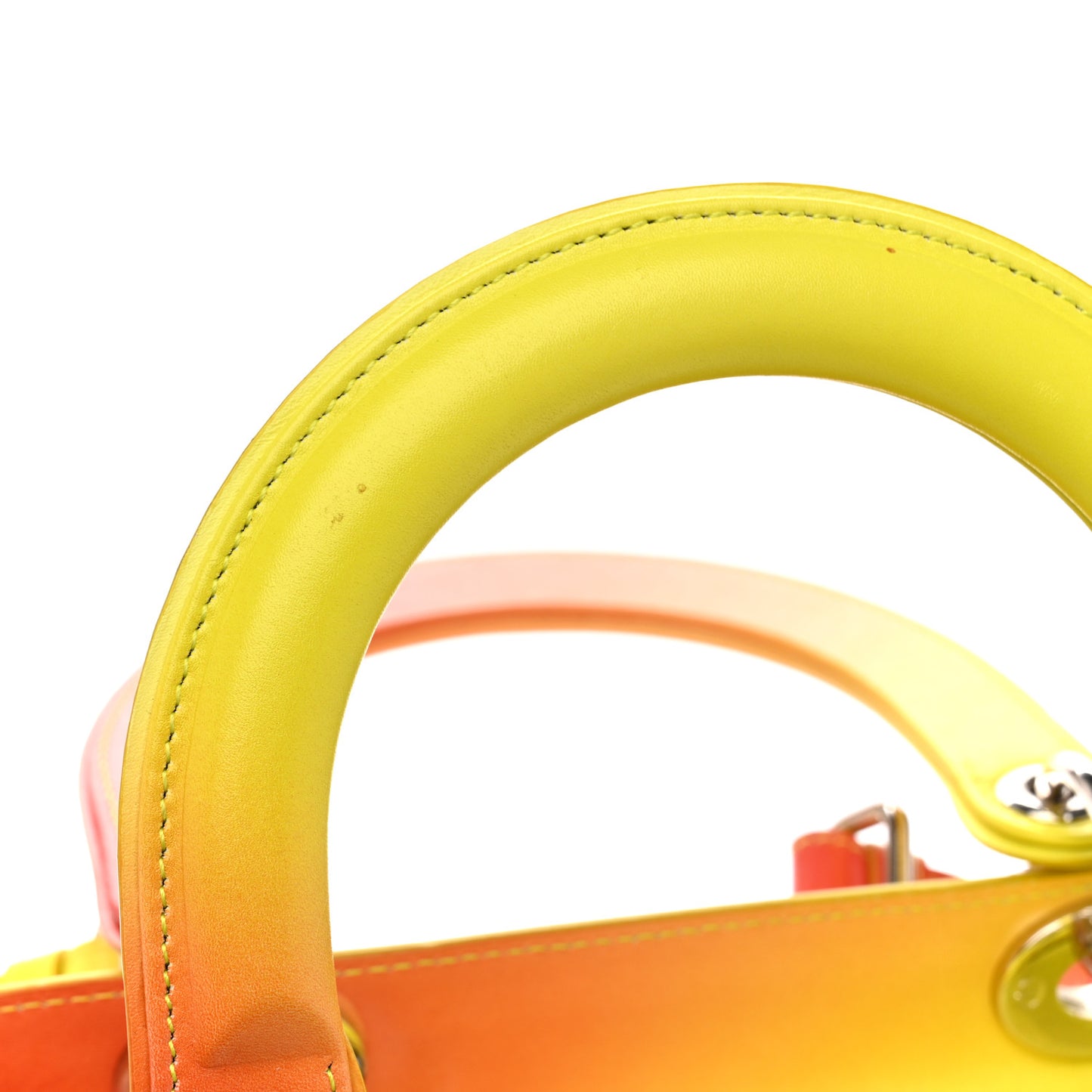 Box Calfskin Gradient Medium Lady Dior Yellow Orange
