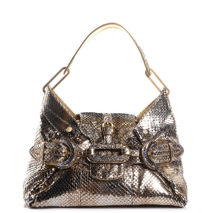 Jimmy Choo Metallic Python Medium Tulita Shoulder Bag 1 of 6