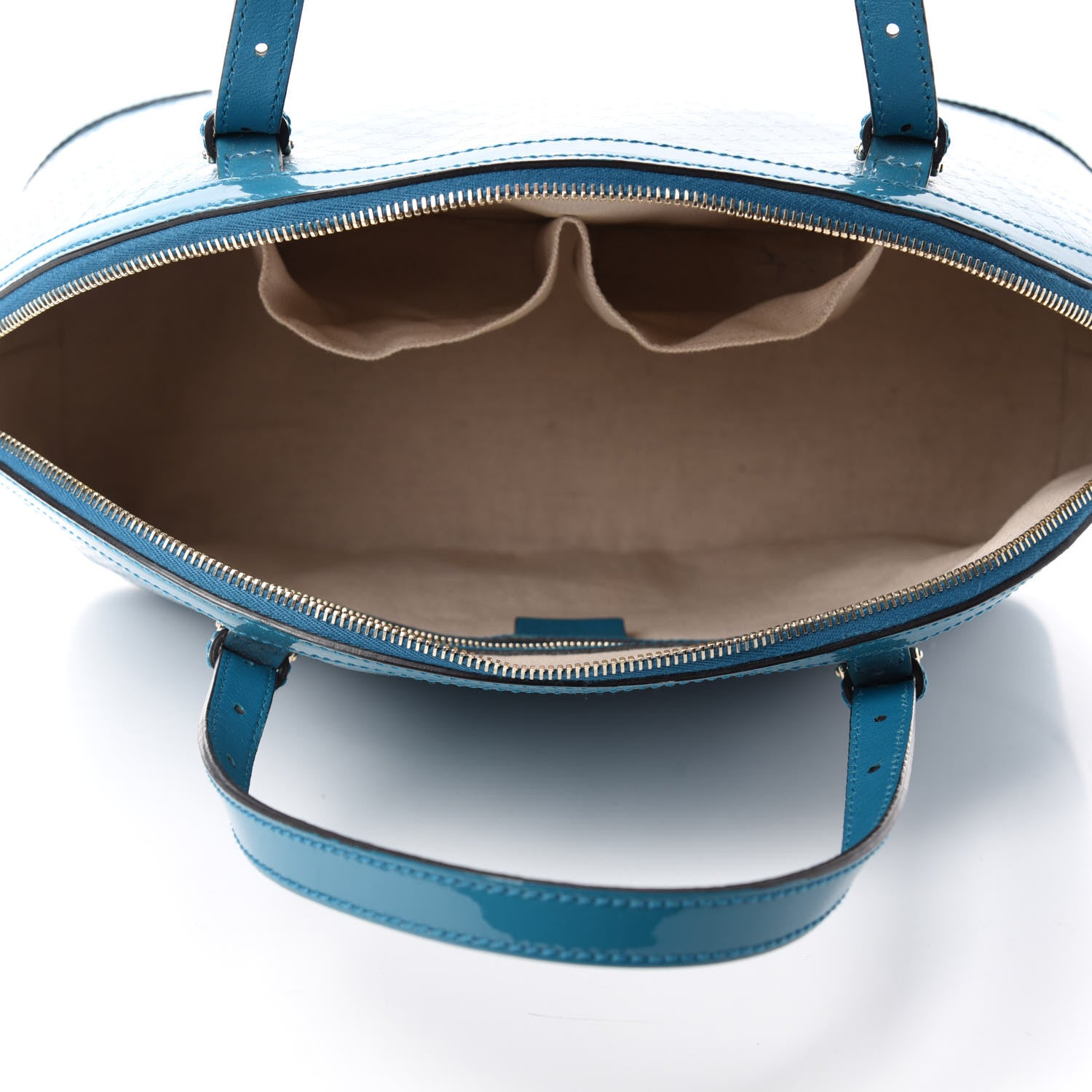 Gucci Patent Microguccissima Medium Nice Top Handle Dome Bag Deep Cobalt 5 of 16