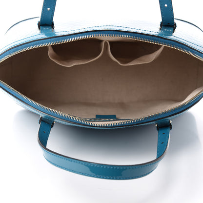 Gucci Patent Microguccissima Medium Nice Top Handle Dome Bag Deep Cobalt 5 of 16