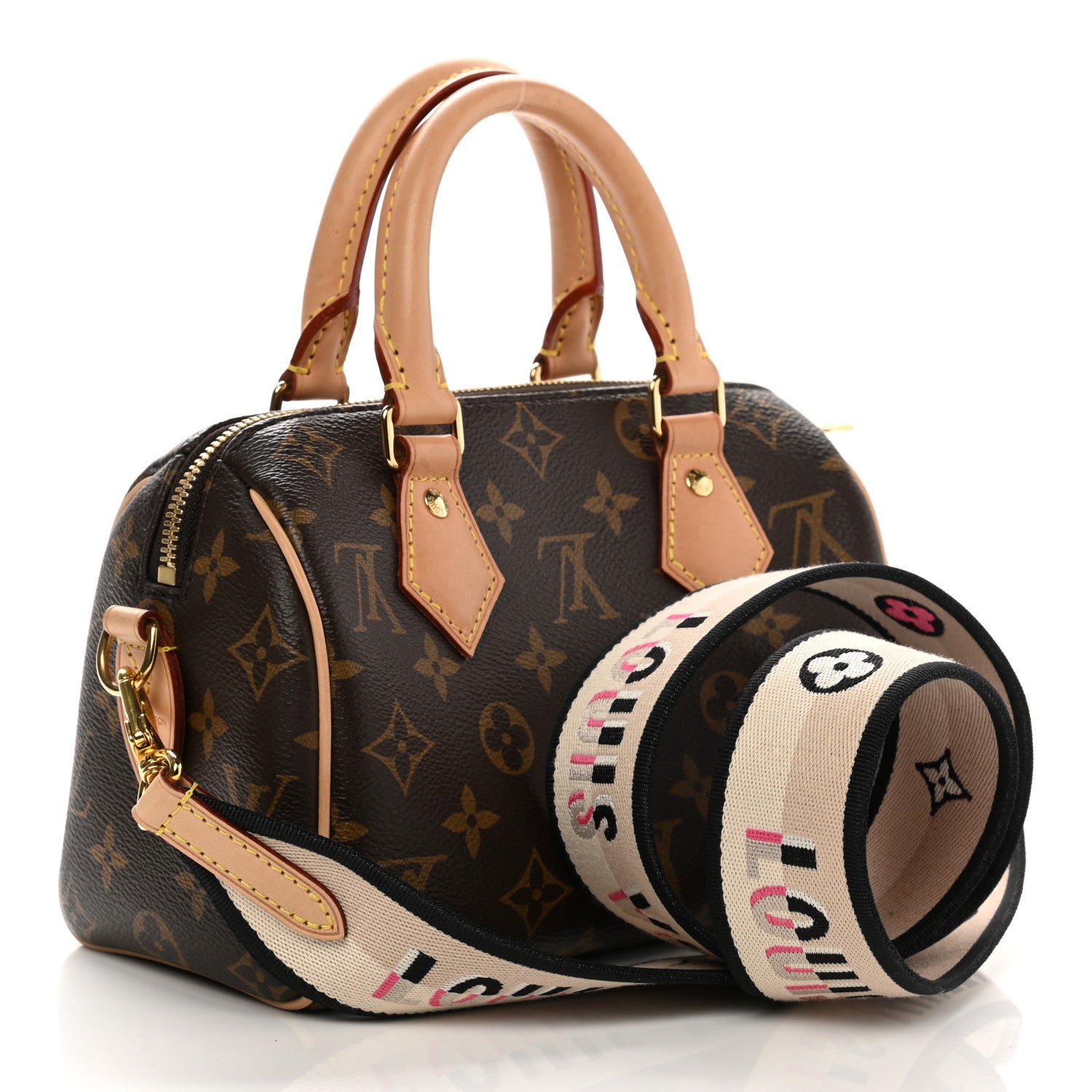 Louis Vuitton Monogram Speedy Bandouliere 20 Black 3 of 9