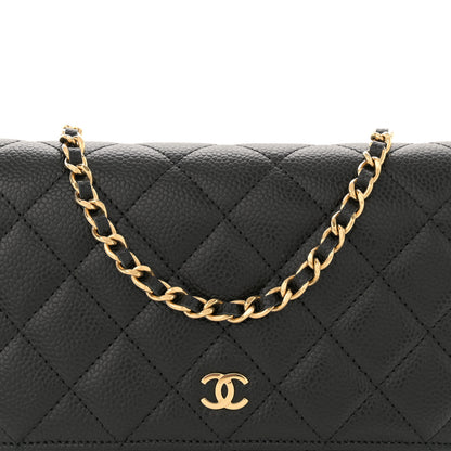Chanel Caviar Quilted Wallet On Chain WOC Black 9 of 12