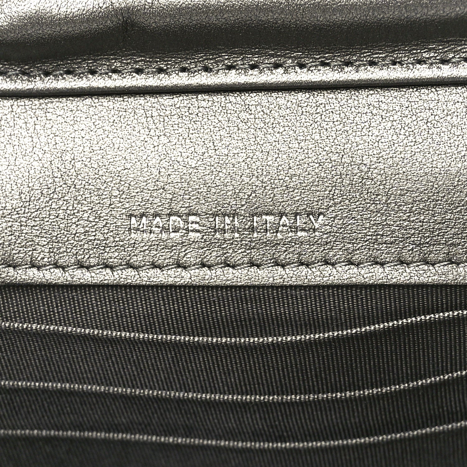 Chanel Metallic Calfskin Quilted Flap Clutch With Chain Ruthenium 6 of 12