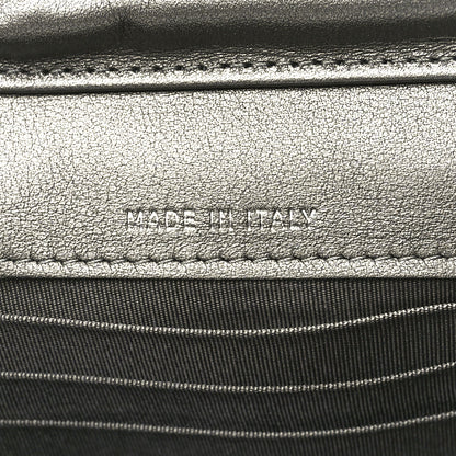 Chanel Metallic Calfskin Quilted Flap Clutch With Chain Ruthenium 6 of 12