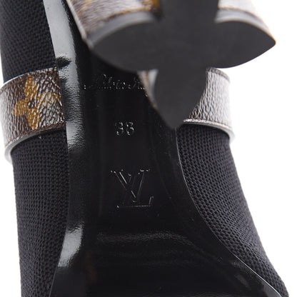 Louis Vuitton Monogram Stretch Fabric Silhouette Ankle Boots 38 Black 6 of 6