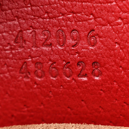 Gucci GG Supreme Monogram Tian Medium Shopping Tote Beige Multicolor Red 7 of 11