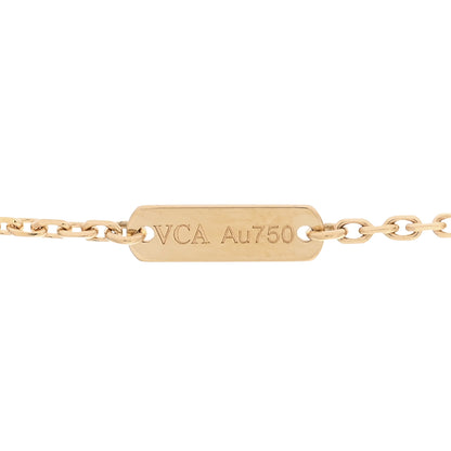 Van Cleef & Arpels 18K Yellow Gold Mother of Pearl Vintage Alhambra Pendant Necklace 5 of 6