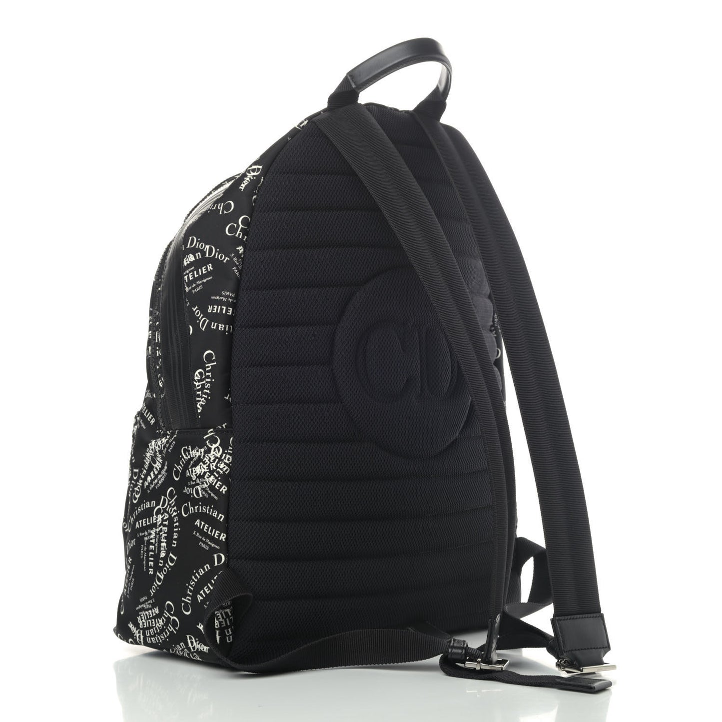 Nylon Logo Backpack Black
