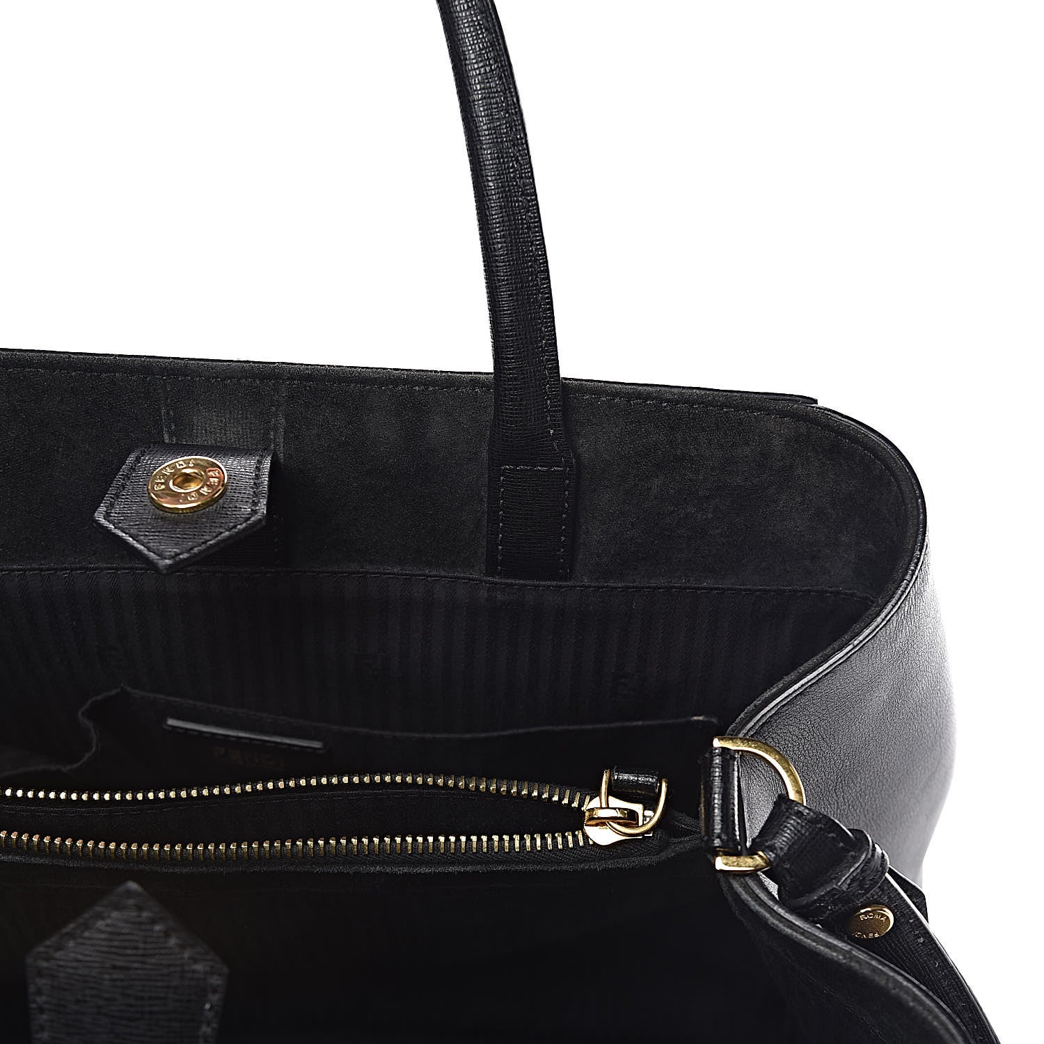 Fendi Vitello Elite Regular 2Jours Tote Black 9 of 15