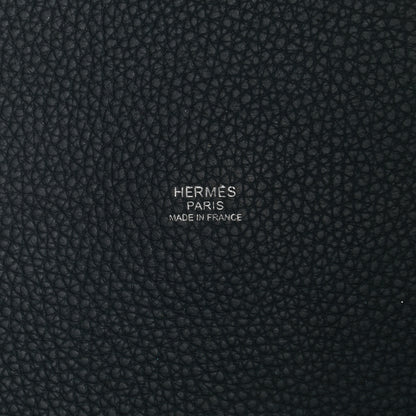 Hermes Taurillon Clemence Picotin Lock 26 GM Bleu Ocean 6 of 12