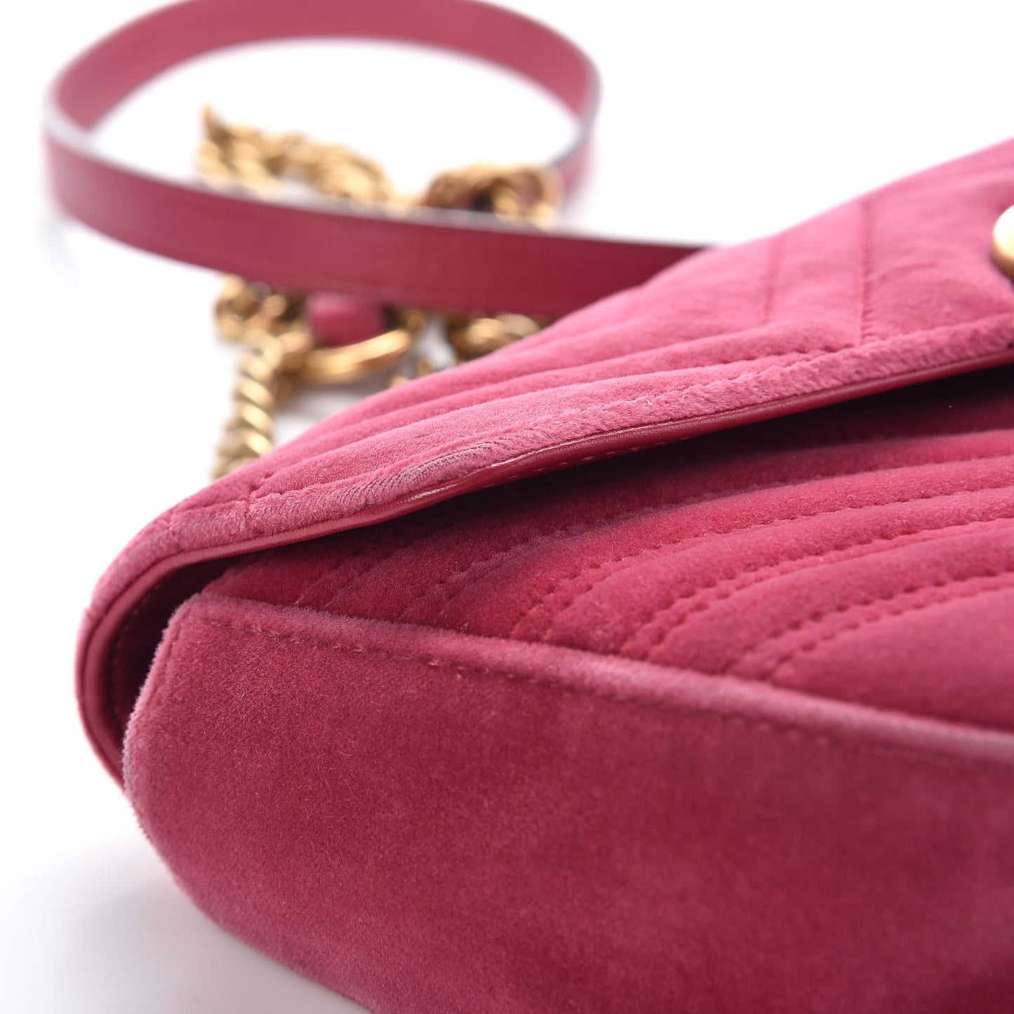 Velvet Matelasse Small GG Marmont Shoulder Bag Light Raspberry Rose