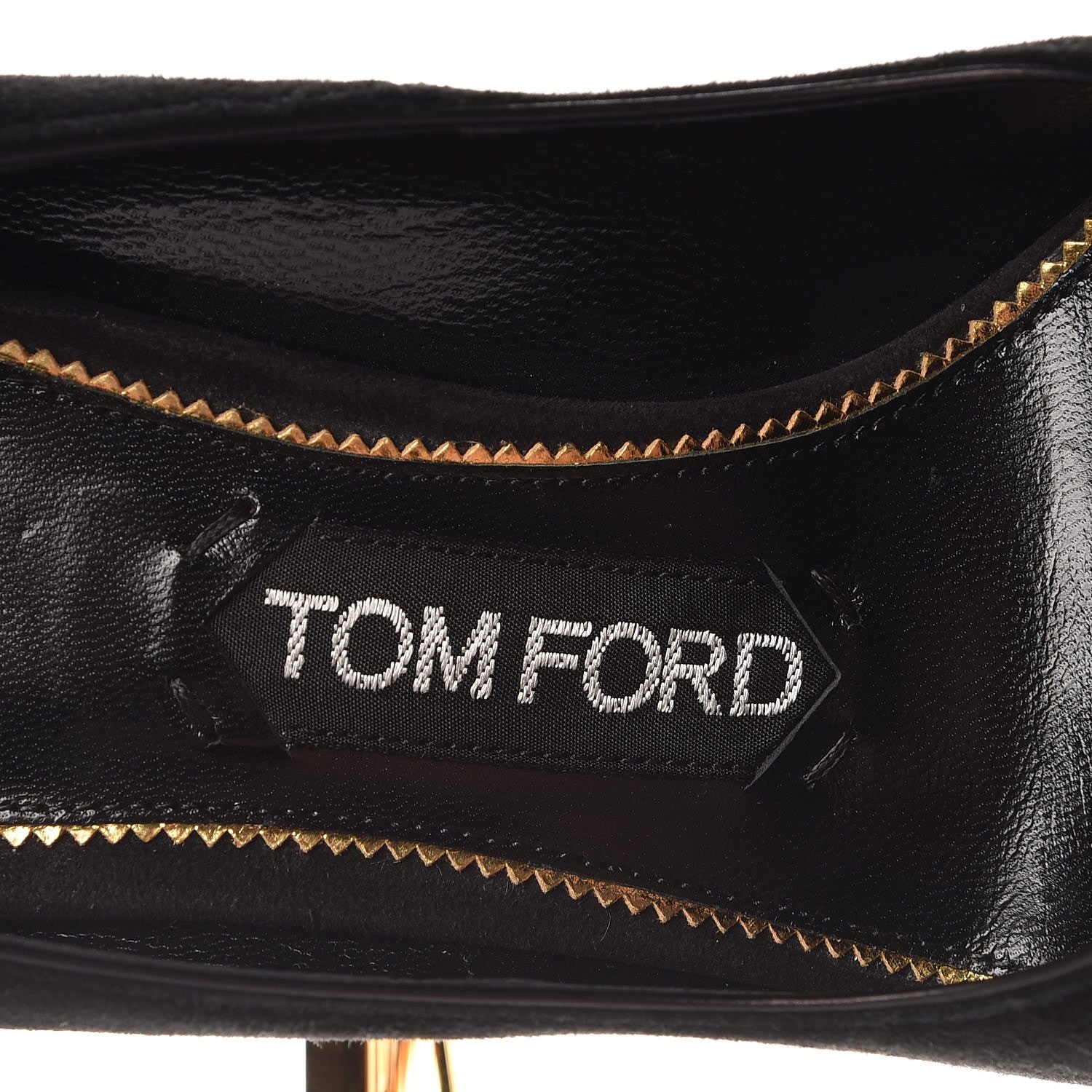 Tom Ford Suede Ankle-Lock Pumps 35 Black 9 of 12