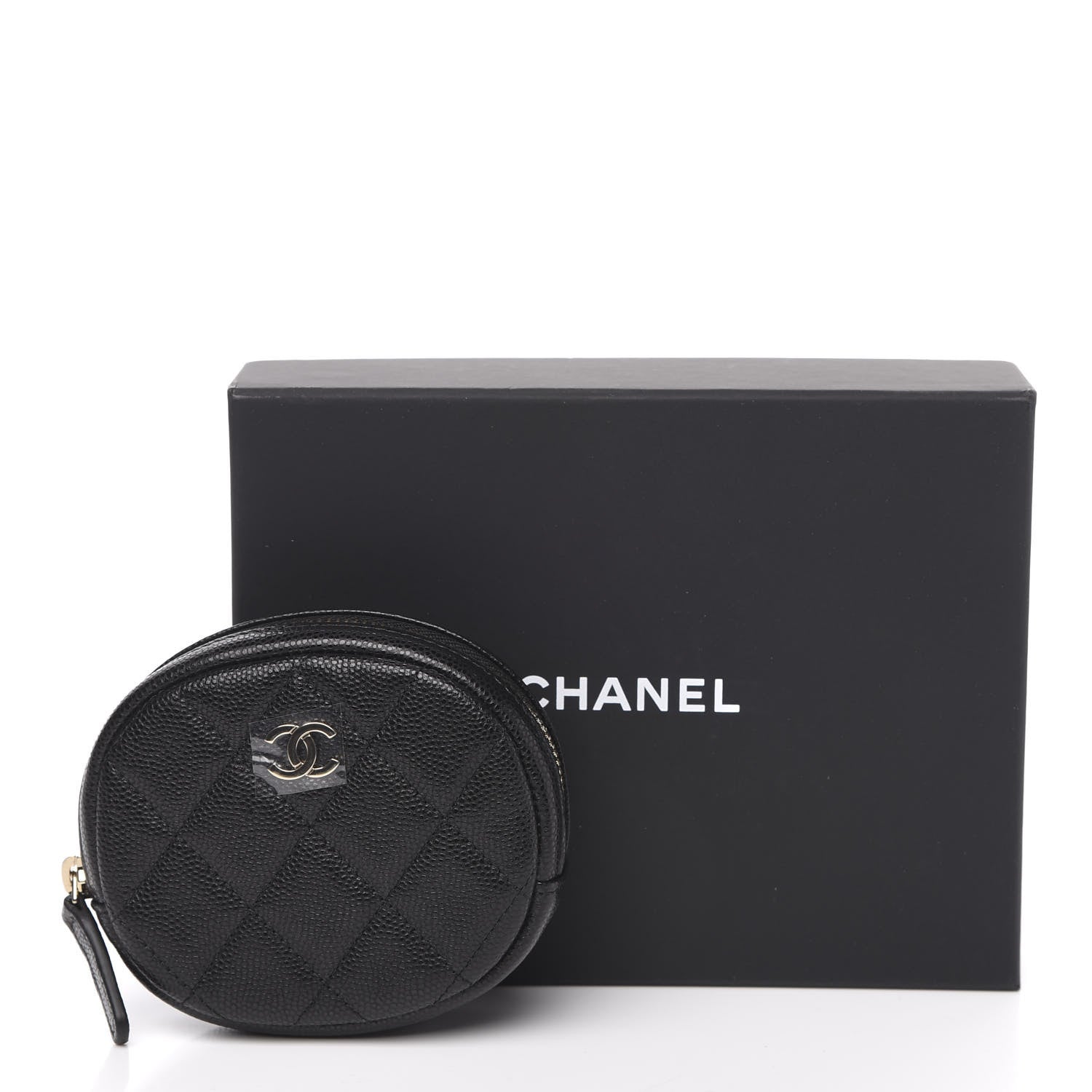Chanel Caviar Quilted Zip Around Classic Coin Purse Black 8 of 8