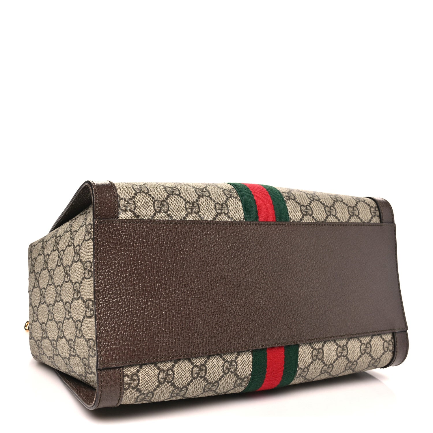 Gucci GG Supreme Monogram Web Medium Ophidia Tote Bag Brown 4 of 10