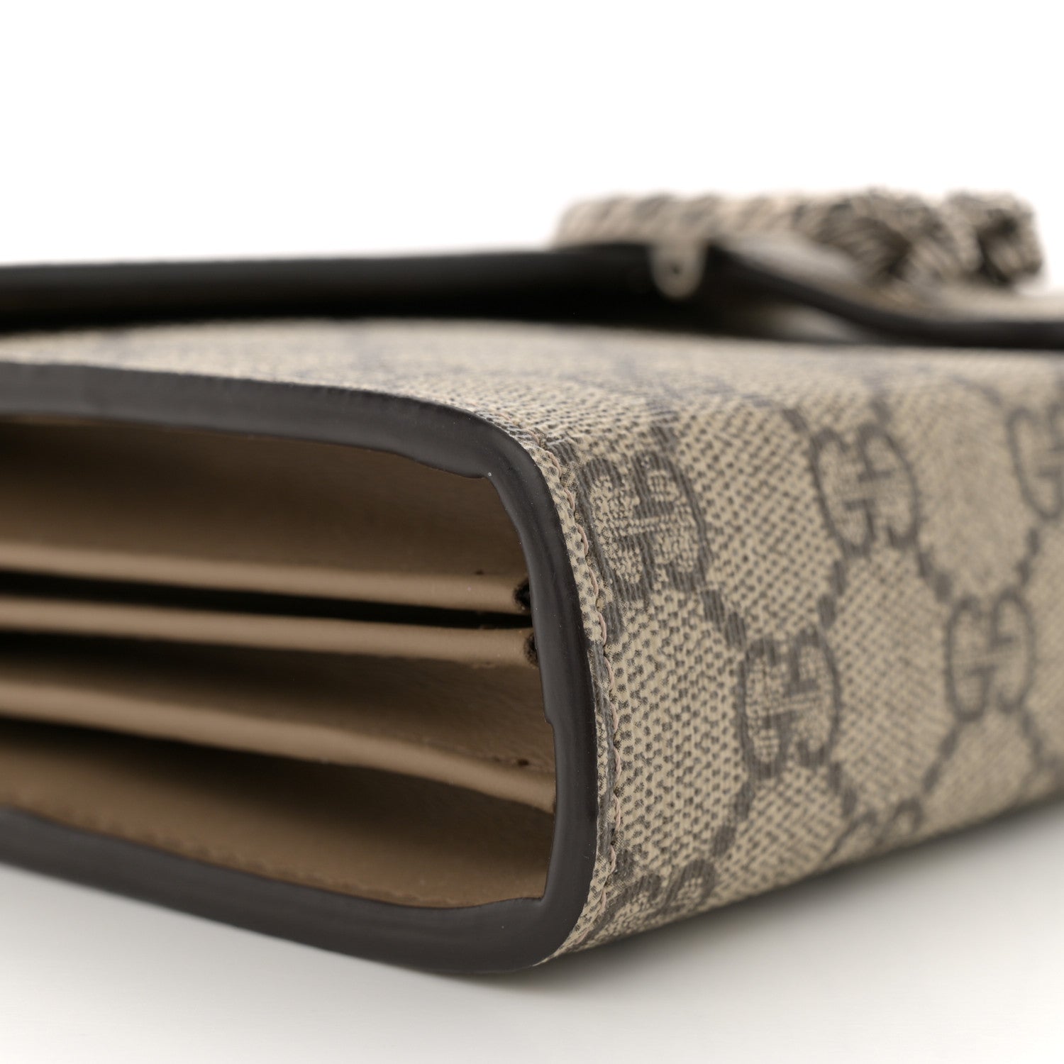 Gucci GG Supreme Monogram Mini Dionysus Chain Wallet Beige Taupe 9 of 10