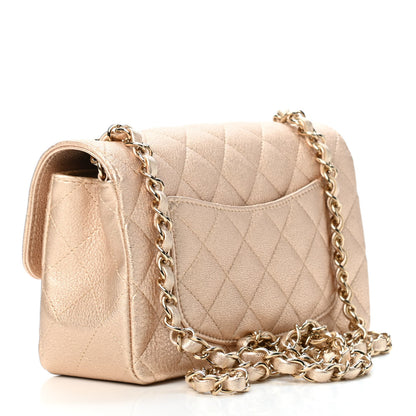 Chanel Metallic Lambskin Quilted Mini Rectangular Flap Gold 2 of 4
