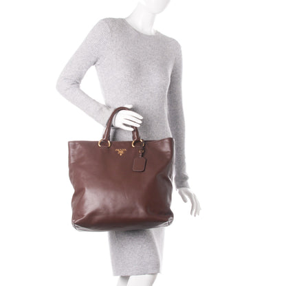 Prada Soft Calf Shopping Tote Bruciato 3 of 9