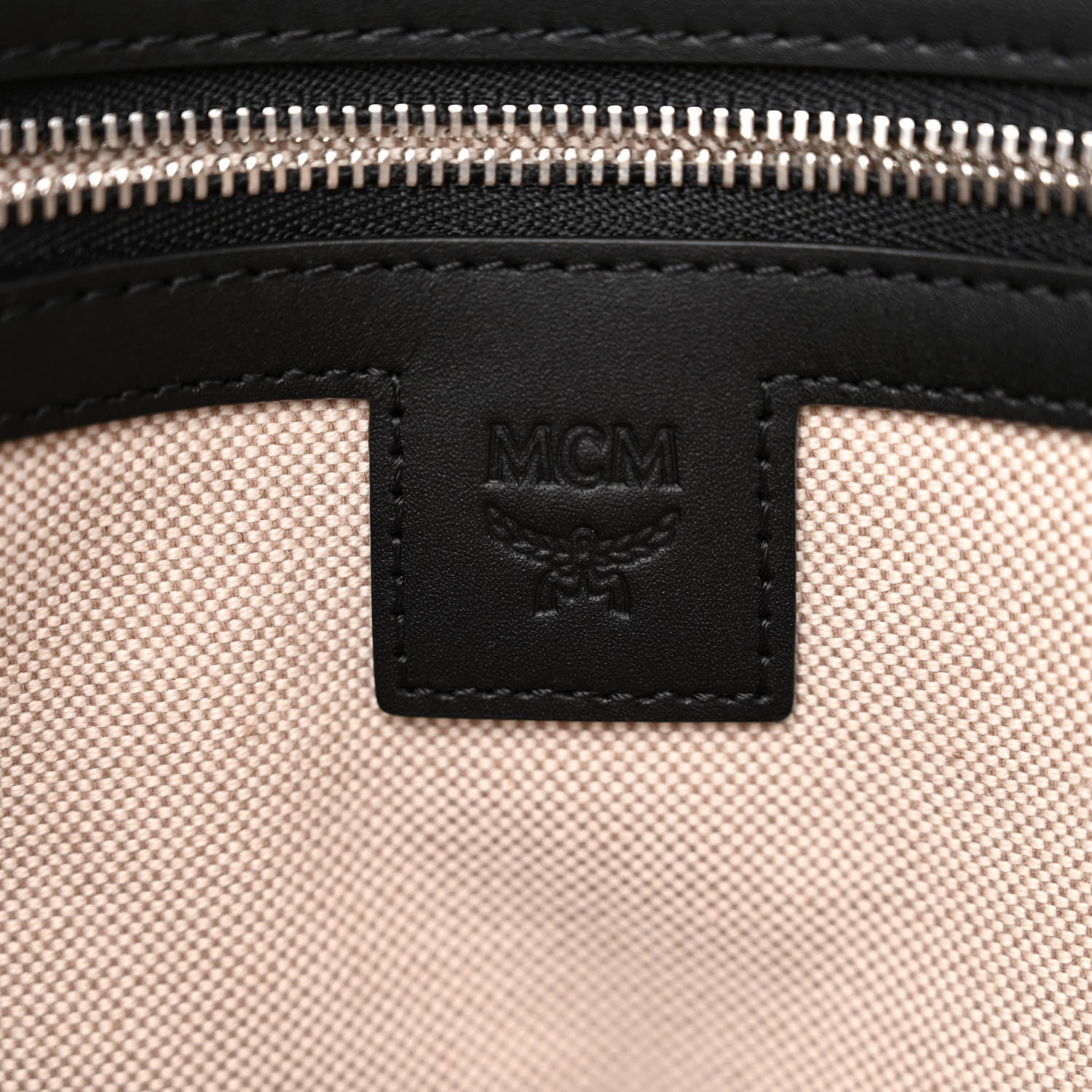 MCM Visetos Medium Delmy Shopper Tote Black 6 of 10