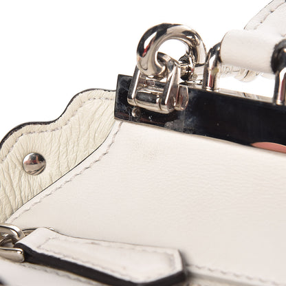 Fendi Vitello Dolce Scalloped Studded Mini 3Jours Tote White Ice Nuvola 13 of 13