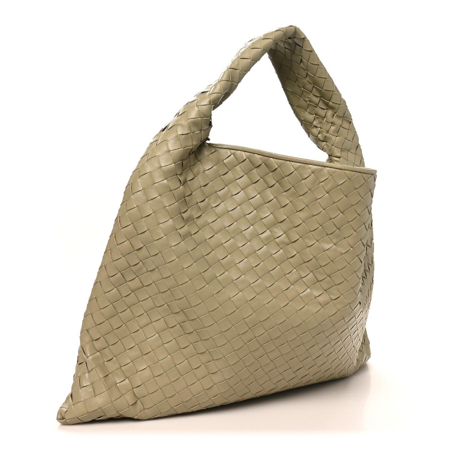 Bottega Veneta Calfskin Intrecciato Large Hop Travertine 3 of 9