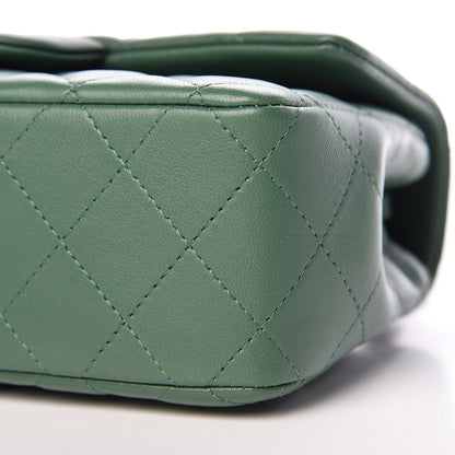 Chanel Lambskin Quilted Mini Rectangular Flap Green 9 of 9