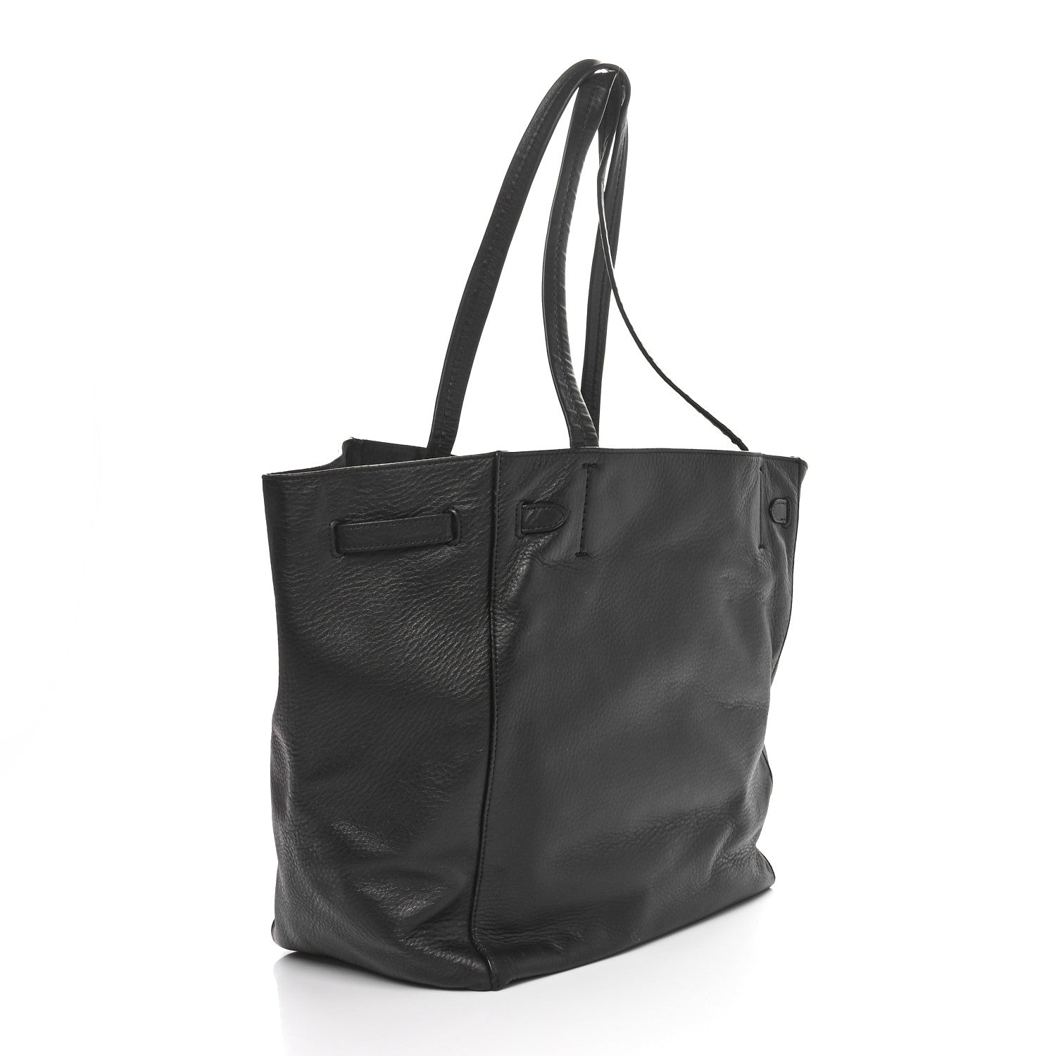 Celine Soft Grained Calfskin Small Belt Cabas Phantom Black 2 of 9