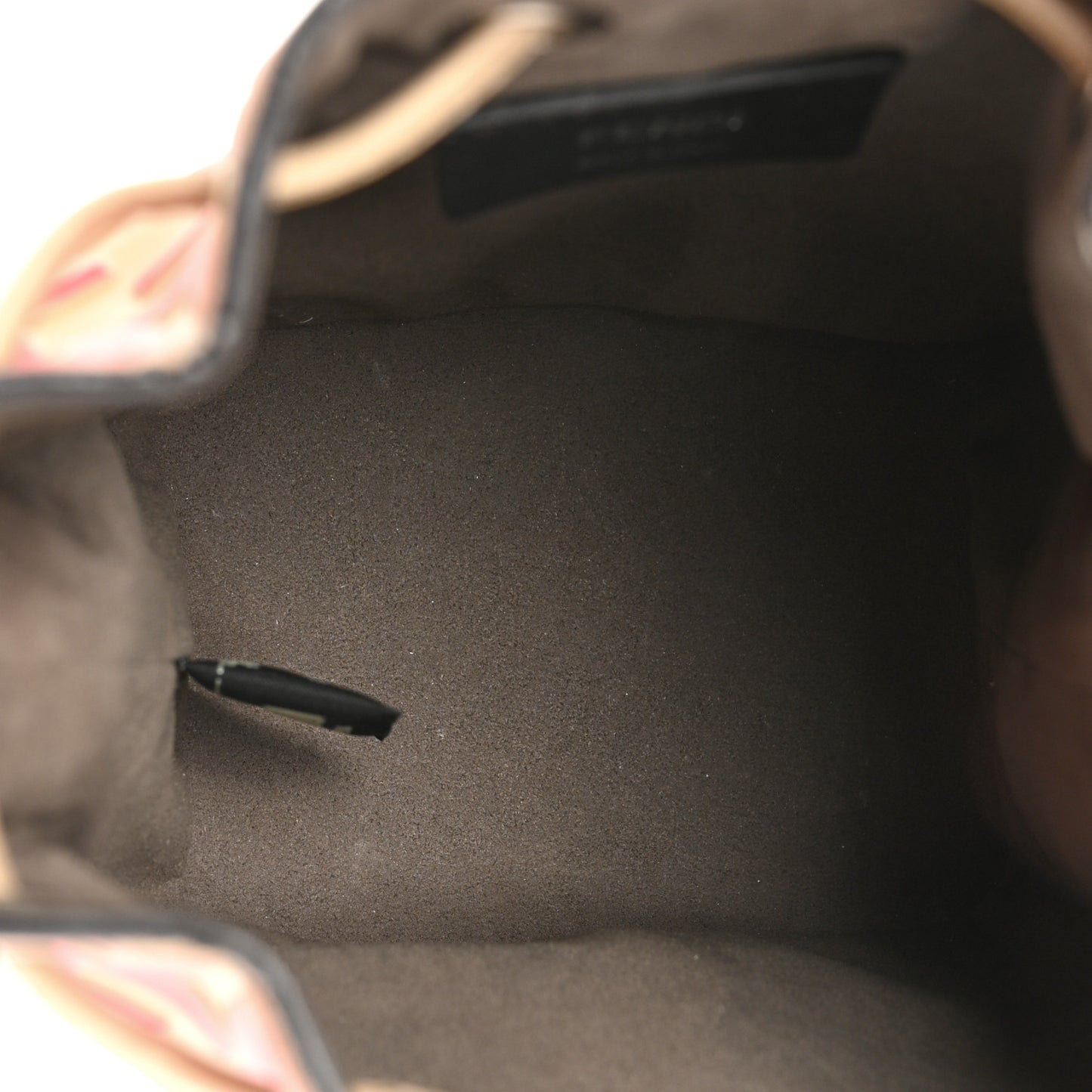 Vitello Liberty F is Fendi FF Embossed Mini Mon Tresor Bucket Bag Amido Fiamma