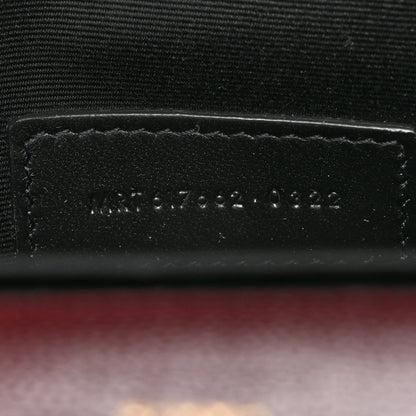 Saint Laurent Grain De Poudre Matelasse Chevron Monogram Envelope Clutch Rouge Legion 7 of 8