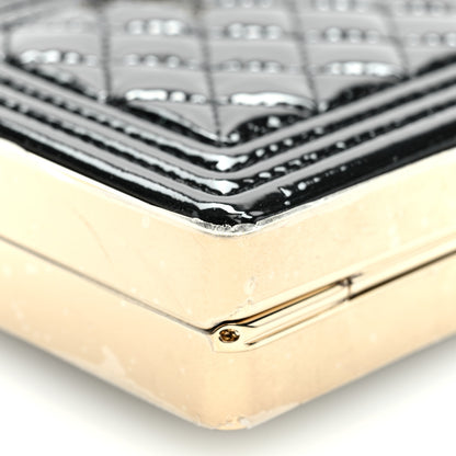 Chanel Patent Calfskin Boy Minaudiere Black 9 of 10