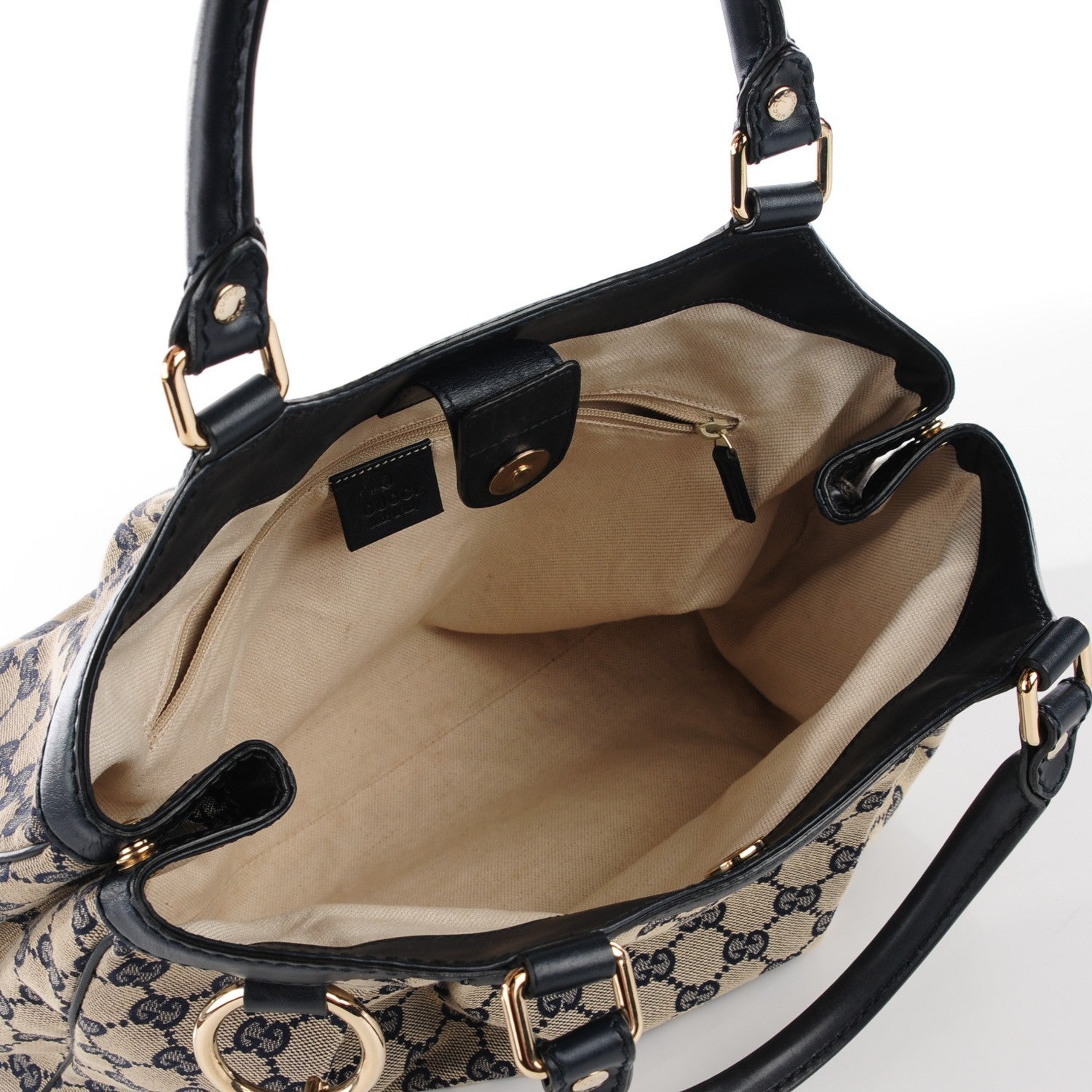 Gucci Monogram Medium Sukey Tote Navy 7 of 7