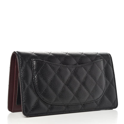 Chanel Caviar Quilted Yen Wallet Black 3 of 7