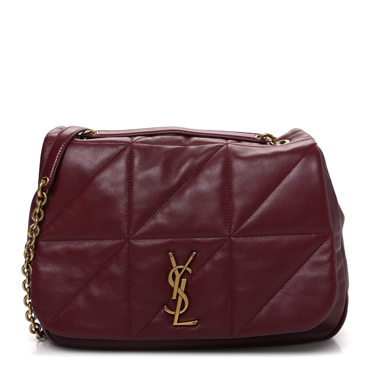 Lambskin Matelasse Monogram Medium Jamie 4.3 New Dark Bordeaux